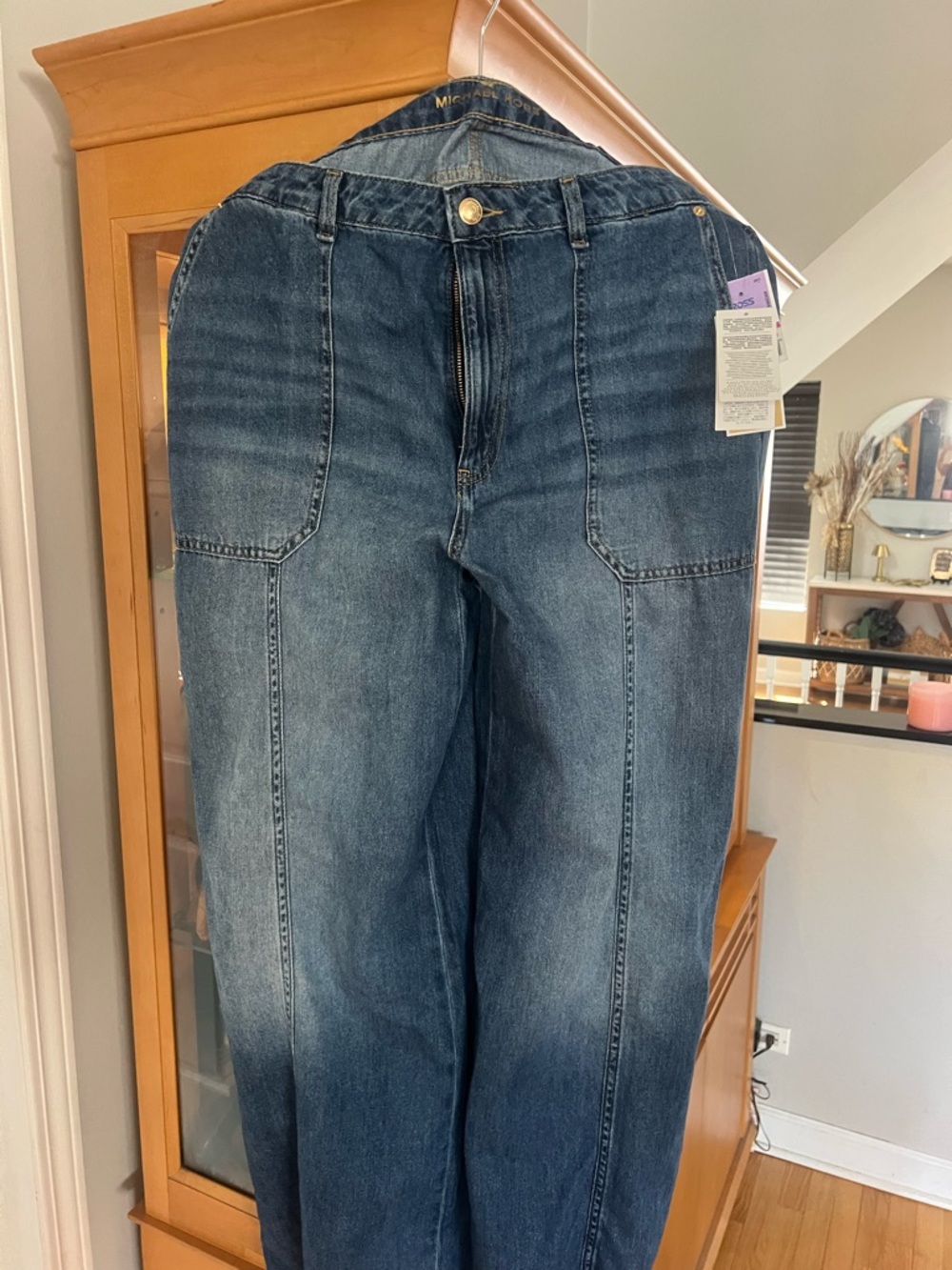 Michael Kors Dark Blue Wide Leg Jeans
